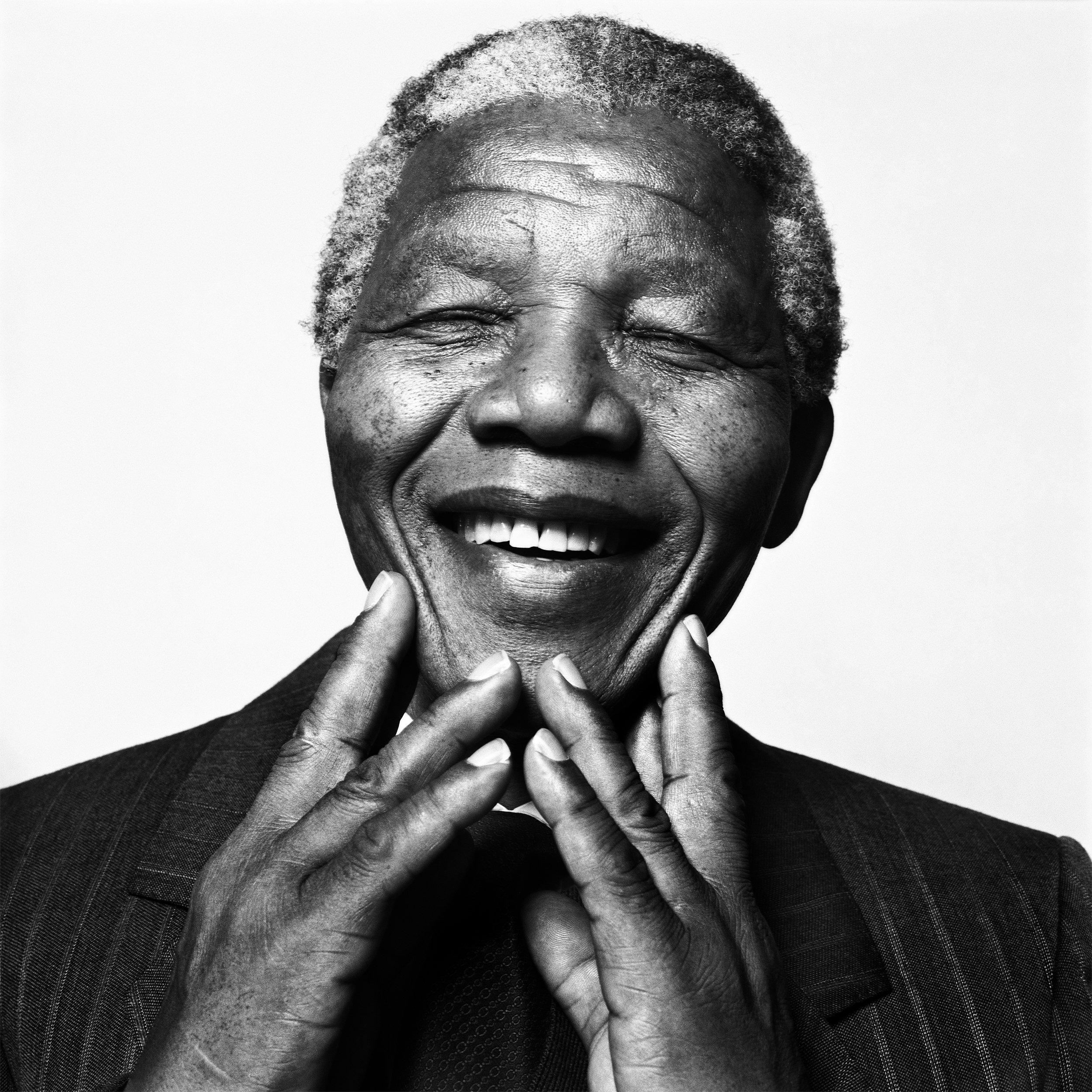 Nelson Mandela, president, Stockholm, photo by Hans Gedda 1990